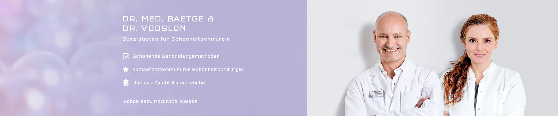 Brustbehandlungen, Ästhetisch-Plastische Chirurgie in Nürnberg, Dr. Baetge, Dr. Vodslon, Nürnberger Klinik 