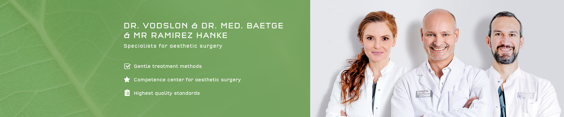 Treatments Face, Aesthetic and Plastic Surgery in Nuremberg, Nürnberger Klinik 