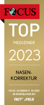 Focus Siegel Top Mediziner 2022 Nasenkorrektur 