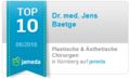 Jameda Auszeichnung - Dr. Baetge und das Team gehören erneut zu den Top 10 Nürnbergs 