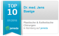 Jameda Auszeichnung - Top 10 Plastische & Ästhetische Chirurgen 